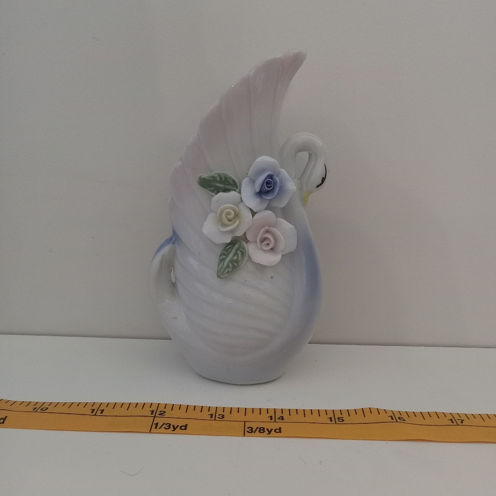 Porcelain Swan Vase Vintage